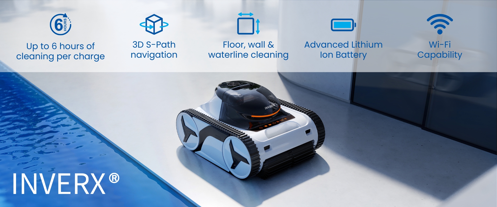 InverX X60 Cordless Robotic Pool Cleaner